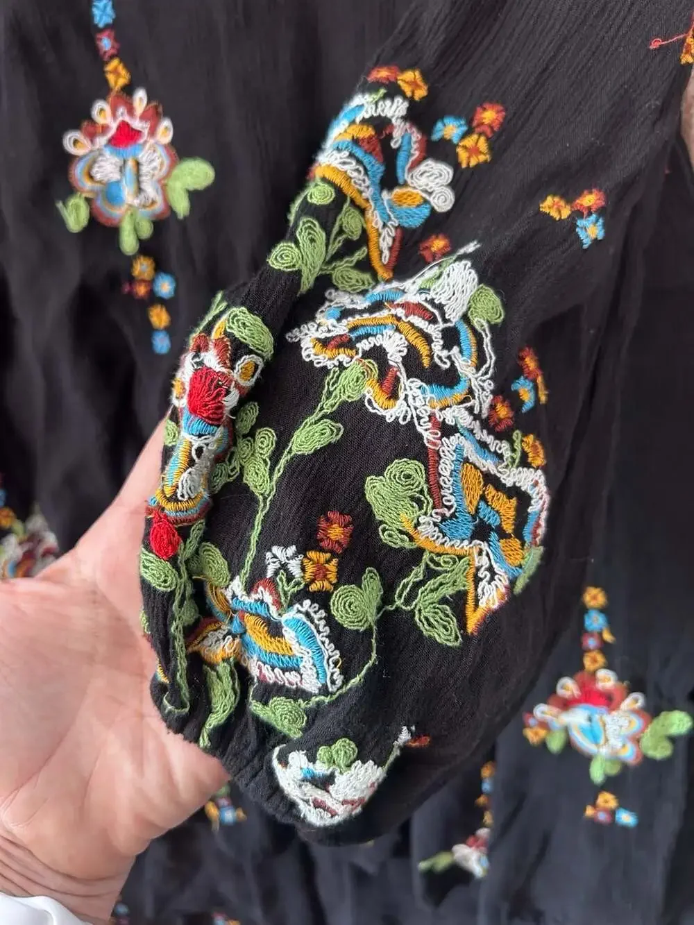 Free People Oxford Embroidered Mini Swing Dress